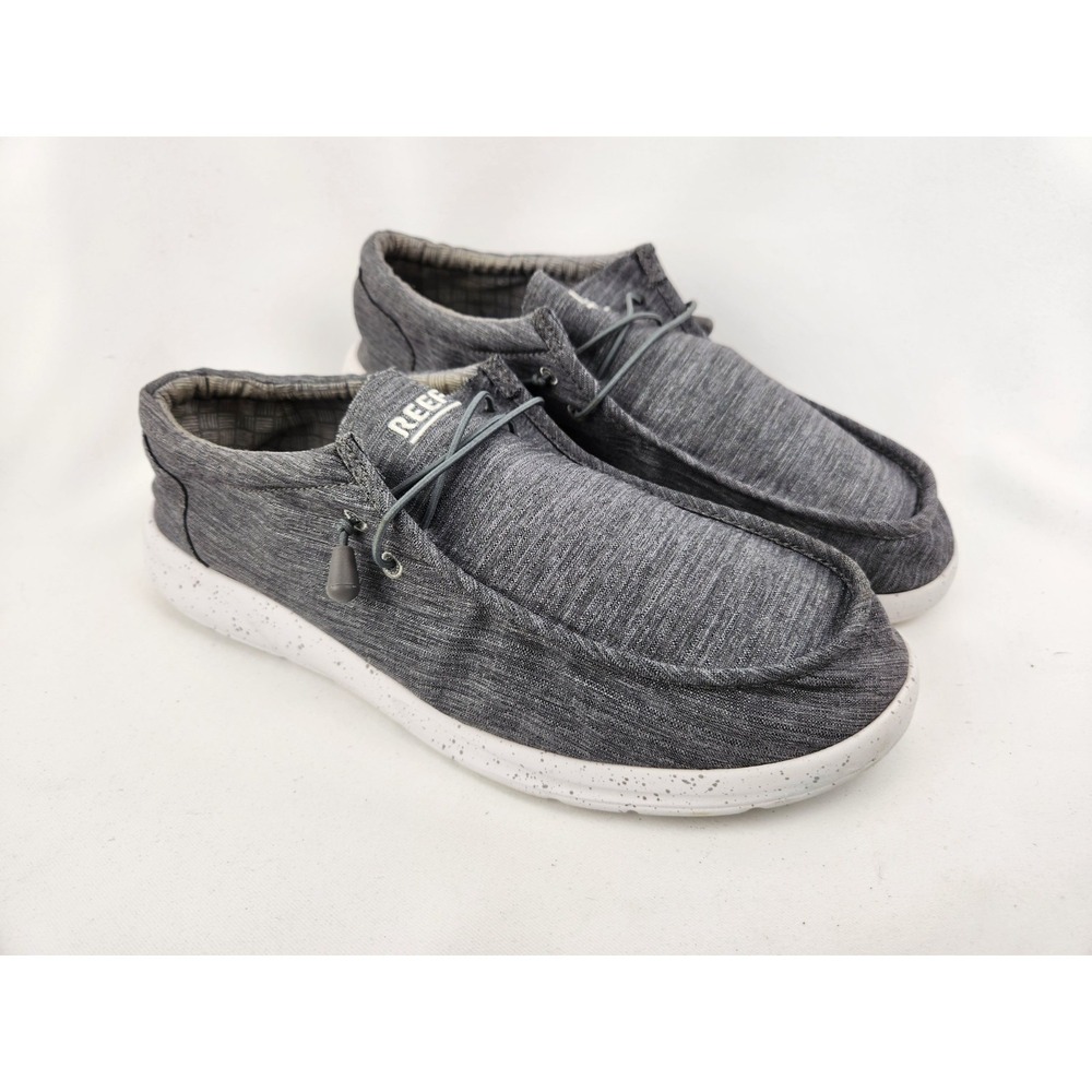Reef Cushion Coast TX Charcoal‎ Mens SZ 13 Relaxed Fit Comfort Shoes Loafer Gray